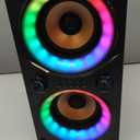 Bluetooth Speaker 100W Portable Big Powerful Deep Bass Loud Sound Wireless Boombox with Subwoofer TWS LED Lights DSP Large Wooden Speakers for Outdoor Home Party (Black)