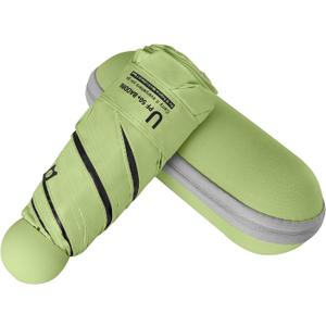 BAODINI Travel Essentials Mini Umbrella for Purse With Case Small Compact UV Sun Protection Lightweight Tiny Pocket Manual Open Close Umbrella for Women Kids and Men Fit Purse Backpack (Dark Green)