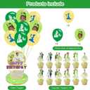 Princess Party Decorations,Princess Tiana Birthday Party Supplies Includes Banner- Cake Topper - 24 Cupcake Toppers - 18 Balloons