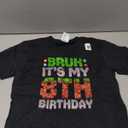 Funny Birthday Boy Bruh It's My 8th Birthday Gamer Pixel T-Shirt Small