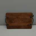 Yair Emanuel Wooden Challah Board with Sculpted Handles - Wooden Serving Tray for Shabbat (Pomegranates CBB-1)