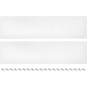 uxcell 2pcs Door Kick Plate, 8 x 30 Inches Aluminum Kick Plate Door Plate, 2 mm Thickness, for Exterior Front Door or Back Door, White