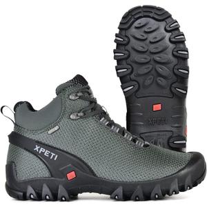 XPETI Men's TERRA Mid Hiking Boot (8.5, Grey)