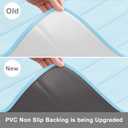 Buganda Memory Foam Bath Mat, 44" x 24", Ultra Soft and Non-Slip Bathroom Rugs, Water Absorbent and Machine Washable Bath Rug Runner for Bathroom, Shower, and Tub, Light Blue