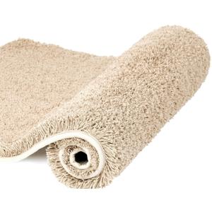 Walensee Large Bathroom Rug (24 x 36, Beige) Extra Soft and Absorbent Shaggy Mat Machine Washable Microfiber Bath Mat, Non Slip Bath Mat, Luxury Bathroom Floor Mats