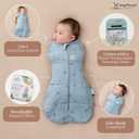 ergoPouch Cocoon Swaddle Sack 1.0 TOG - Baby Sleep Sack, Gentle Snug Fit Helps Calm Startle Reflex, Ideal for Arms In/Out Sleeping, Soft Breathable Fabric for Better Sleep (3-6 Months, Dragonflies)