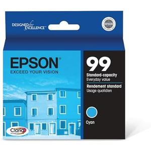 EPSON 99 Claria Hi-Definition Ink Standard Capacity Cyan Cartridge (T099220-S) Works with Artisan-700, 710, 725, 730, 800, 810, 835, 837