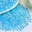 3000PCS 2mm Resin Flatback Rhinestone, Lake Blue AB Flatback Jelly Resin Rhinestones for Mugs, Bottles, Tumblers, Craft Decoration, Loose Bling Glitter Diamond Stone