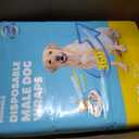 Powools Male Dog Wraps, 96 Count Disposable Dog Diapers, Medium