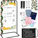 Welcome Sign for Wedding, Adjustable Gold/Black/White Sign Stand, Indoor/Outdoor Easel Display Poster Stand (Black)