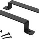 12" Barn Door Handle for Gate, Kitchen, Sheds, Garage - Pull Handle for Sliding Barn Door - Grab Handle - Barn Door Hardware - Black