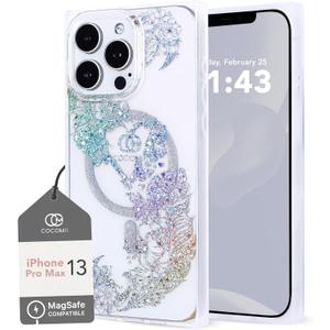 Cocomii - Rectangle Case Compatible with iPhone 13 Pro Max/12 Pro Max - Compatible with MagSafe, Fashion Forward Design, Timeless Pattern, Case for iPhone 13 Pro Max/12 Pro Max 6.7 inch, Holographic (Paradise)