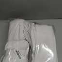 Pleated Linen White Curtains 96 Inches Long 2 Panels Set for Living Room Bedroom Neutral Farmhouse Cotton Linen Blend Back Tab Memory Shape Pinch Pleat Ceiling to Floor Window Curtain Snow White 8 Ft