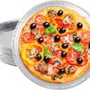 Pack of 12 Disposable Round Foil Pizza Pans, Round Aluminum Foil Pans Large Serving Trays for Pizzas, Giant Size Chocolate Chip Cookie Cake Tin Size: 12 Inch