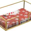 Sumnacon Bathroom Guest Towel Holder - Rectangle Glass Napkin Holder for Guest Hand Towels Paper Napkins, Decorative Napkin Holder Tray for Bathroom Vanity Toilet Tank Table Kitchen Countertop, Gold (9.4 x 5.4 Inch/Guest Towel)