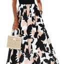 KIRUNDO Women Summer Sleeveless Boho Floral Maxi Dress 2025 Scoop Neck Tank A Line Flowy Beach Vacation Resort Wear Sundress XL