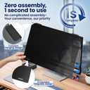 Magnetic 24 Inch Privacy Screen Hanging for Computer Monitor 16:9 Aspect Ratio,Anti Glare Blue Light Private Protector Eye Care,Removable Anti Spy Filter Shield for Digital Workplaces