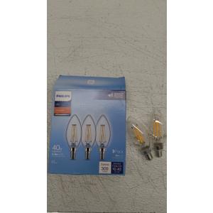 Philips 40W Equivalent Soft White B11 Candelabra Clear LED Decorative Light Bulb (3-Pack) And 5.5 inch Grilled Cheese Pan