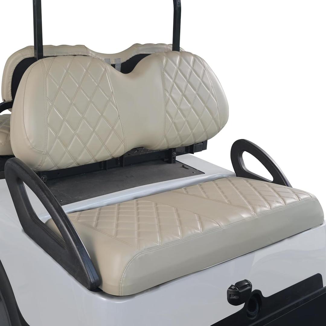 NOKINS Golf Cart Diamond seat Cover for Club Car EZGO Yamaha, Golf cart Vinyl seat Cover (Oyster Grey)