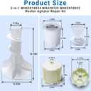 3-in-1 WH43X10034 WH43X139 WH43X10032 Washer Agitator Repair Kit Fits for GE Hotpoint Top Load Washers WH43X10034 Agitator + WH43X139 Fabric Softener Dispenser + WH43X10032 Coupler