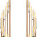 Dandat 2 Pcs 12 Arm Wedding Candelabras Candle Holder 57.5 Inch Tall Cluster Centerpieces Floor Candelabra Standing with Clear Acrylic Electronic Candle Shades for Birdal Shower Party Favors(Gold)