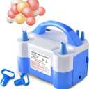 Electric Air Balloon Pump, Portable Dual Nozzle Electric Balloon Inflator/Blower for Party Decoration, Used to Quickly Fill Balloons 110V 600W [Blue]