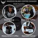 KNODOS Espresso Shaker 54mm with Walnut Lid | Premium Blind Coffee Grounds Distribution Tool for Breville Espresso Machines | Magnetic 54mm Dosing Cup