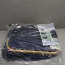 LONBET Laundry Basket with Lid, Made from Breathable Fabric | Aesthetic Clothes Hampers for Laundry with Side Handles & Sturdy Bamboo Frame (26 Gallons - Single, Blue)