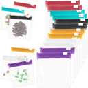 Zippered Pill Pouch Reusable Pill Pouch Bags Storage Pouches with Slide Lock Pill Bags Small Portable Pill Bag Travel Plastic Pill Bag with Slide Lock for Pills Small Items (12 Pieces)