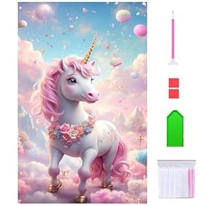 Liccyy 15.7X 27.5in 5D Diamond Art Painting Kits for Adults Teen Starters with Tools, DIY Full Crystal Drill Large Bead Art Paints by Numbers for Home Wall Decoration Gift, Horse Round Gems