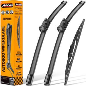 AUTOBOO 22"+22" Windshield Wipers Blades Replacement for Chevrolet Chevy Tahoe Suburban GMC Yukon XL Cadillac Escalade 2021-2024 with 13 Inch Rear Wiper Blade -Original Factory Quality (Pack of 3)