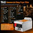 TK45 Commercial Deep Fryer Filter 13.75" X 13.6", 304 Stainless Steel