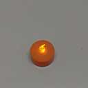 LANKER Flameless Candles with 6H Timer, Flickering Warm Yellow LED Tea Lights with Orange Base, Long Lasting Battery Operated Fake Candles for Party, Halloween and Christmas, Set of 24 (Orange)