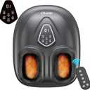 Foot Massager with Heat, Shiatsu Foot Massager with Remote, Electric Feet Massage Machine for Neuropathy,Plantar Fasciitis, Circulation, FSA Eligible HSA Store Eligible Massager (Black,Corded)