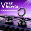 Magnetic Vacuum Car Phone Holder with Strong Suction Cup 360 Adjustable Foldable Phone Mount Portable Phone Holders for Your Car/Gym/Mirror Mount for iPhone & Android