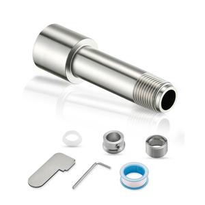 Tub Spout Adapter, Fits 3/4" IPS and 1/2" IPS Pipe, 1/2" Copper Pipe Compatible, Durable Kit for Both Diverter &Non-Diverter Types, 304 Stainless Steel, Lead-Free, Easy Installation