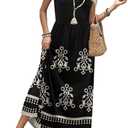 WIHOLL Summer Dresses for Women 2026 Maxi Dresses Long Flowy A Line Sleeveless Sundresses with Pockets, Small