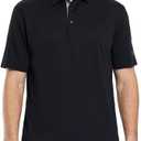 Mens Golf Shirt Short and Long Sleeve Moisture Wicking Dry Fit Performance Solid Casual Pique Golf Polo Shirts for Men (XXL)