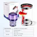 Upgraded Canister Compatible with Dyson V11 V15 SV14 SV15 SV22 Vacuum Cleaner Dust Bin, for Bin Part no. 970050-01 and Part no. 965443-01 with HEPA Filter