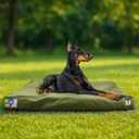 Sytopia 42-Inch Canvas Outdoor Dog Bed, Waterproof & Washable with Removable Cover, Ideal for Medium & Large Dogs  Chew-Proof Great for Indoor, Outdoor, Crate, or Patio Use (Green)