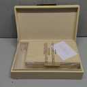 ZICOTO Decorative Storage Boxes with Lids  Set of 2 Beautiful PU Leather Organizer Bins for Your Bookshelf Home Decor - Safely Store Photos, Documents and Memory Box Keepsakes in Style (Beige)