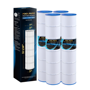 POOLPURE PLFPCC130 Pool Filter Replaces Pentair CCP520, R173578, PCC130, Ultral-A7, Unicel C-7472, Filbur FC-1978, FC-6475, Pentair Clean and Clear Plus 520, 817-0131, 178585, L x OD: 32 1/16"x7"
