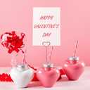 Sliner 20 Set 17 oz Mothers Day Heart Bottles with Straws Including Plastic Drink Empty Heart Bottle Straws Caps for Mother Day Mom Gifts Party Juice Milk Cup Drink Water Container