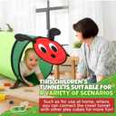 Soulchen Caterpillar Shaped Kids Play Tunnel 6-ft Colorful Pop Up Caterpillar Crawling Toy for Toddlers 1-3 Baby Crawling Tunnel Girl Boy Birthday Favor Gift for Infant Toddler Toys Dog Indoor Outdoor, 18.9 x 18.9 x 1.18 inches