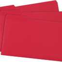 Blue Summit Supplies Red Legal File Folders, 1/3 Cut Tab, Legal Size, Great for Organizing and Easy File Storage, 100 Per Box