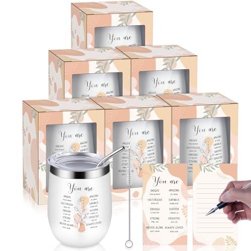 Hoolerry 6 Pcs Christian Gifts for Mothers Day, Christian Tumblers for Women Religious Gifts Spiritual Gift Bible Church Gift for Women, Mom, Friend, Sister, 12 oz Insulated Stainless Steel Tumbler
