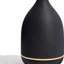 InnoGear Oil Diffuser, 150ML Ceramic Diffuser for Essential Oils Handcrafted Aromatherapy Diffuser Mother's Gift Ultrasonic Cool Mist Humidifier with 2 Mist Modes Waterless Auto Off for Home, Black (Medium)