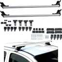 48 Inch Universal Car Top Roof Cross Bar Luggage Cargo Rack with 3 Kinds Clamp Silver Aluminum