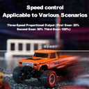 Mini RC Car, 1/64 Scale Mini Remote Control Monster Truck with Trailer, 2.4Ghz & APP Remote Control, Rechargeable Alloy Shell Mini RC Cars with Lights, Speed/Steering Adjustable (Orange)