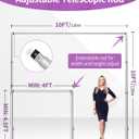 10x10 Pipe and Drape Stand Kit, Heavy Duty Backdrop Stand Adjustable, Sturdy Metal Back Drop Decoration Frame with Flat Base for Parties, Flower Wall, Wedding, Event,Trade Shows, Photo Shoot